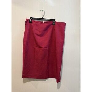 New Evan Picone Skirt Women 12 Pink Straight Midi Zipper Lined Mid Rise Casual